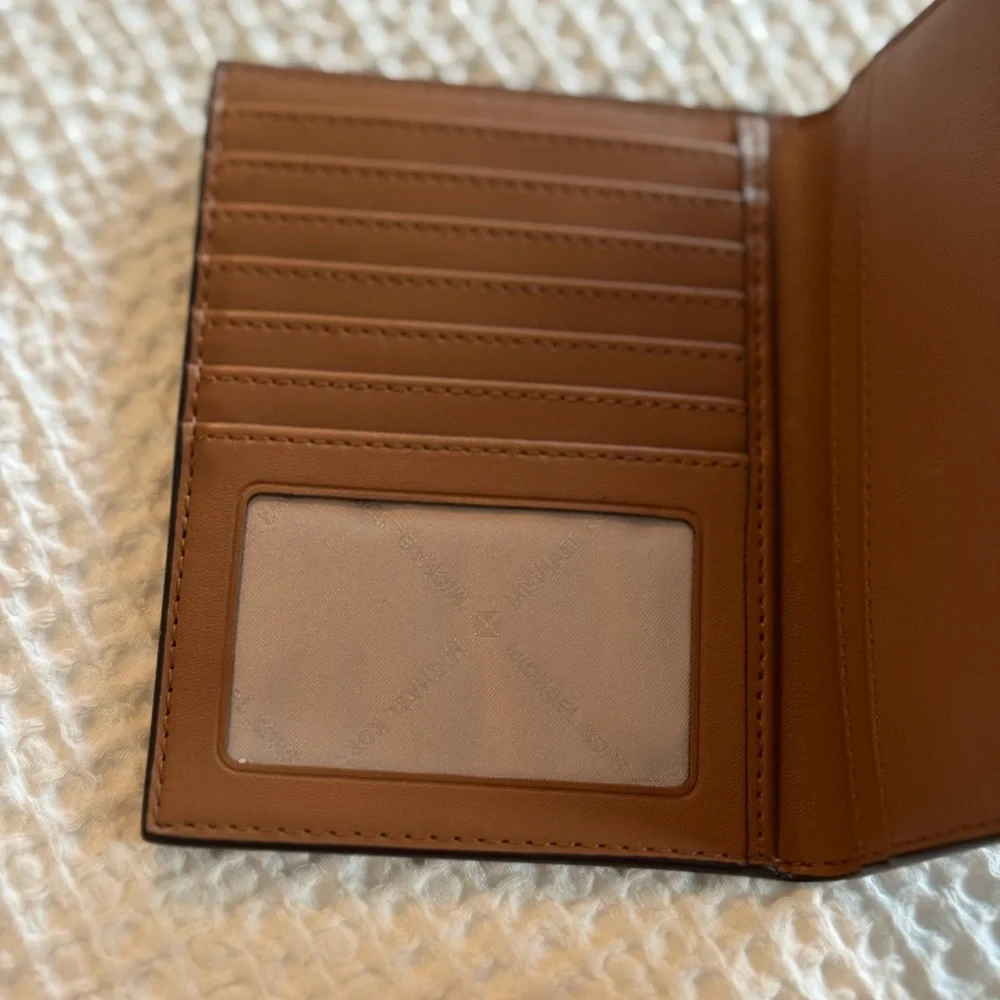 Michael Kors Brown and Black Monogram Card & Passport Sleeve NWOT